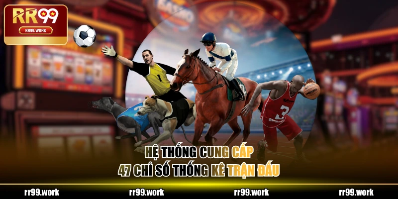 Hệ thống cung cấp 47 chỉ số thống kê trận đấu